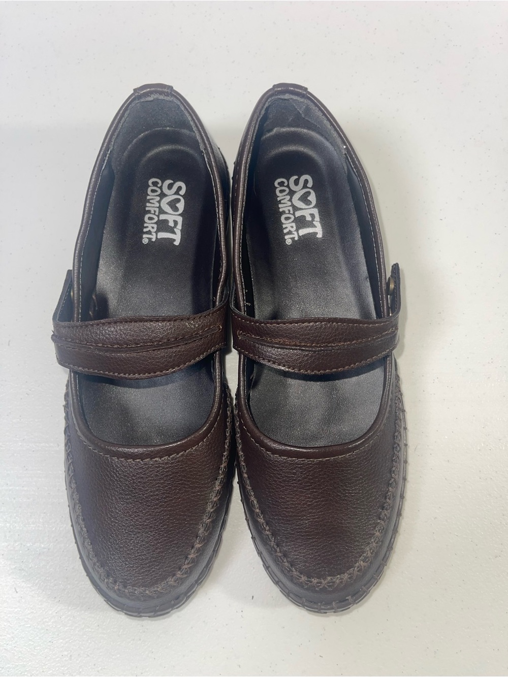 Soft Comfort Brown Mary Jane Loafers